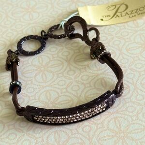 Dark Purple Bracelet with Crystal Accents